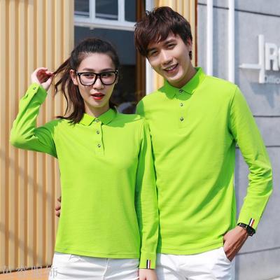 Men's summer hot style long-sleeved t shirt collar business pure color polo shirt youth jacket thin style