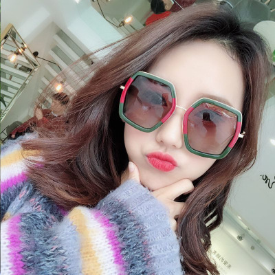 G new male Ni Ni Wu Suiling dazzle color glasses Aliexpress Polyo Bee large frame mechanization