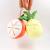 Bo le high-quality goods round slice orange plush pendant key ring 4-inch wedding factory direct sale