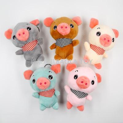 Bo le fine triangle scarf pig plush pendant key ring 4-inch wedding factory direct sale