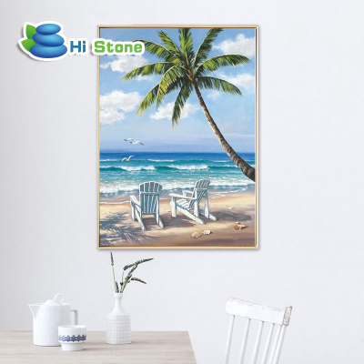 Foreign trade diamond painting cross - stitch embroidery coast fresh and romantic