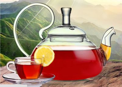 Bo lvya H12 high pot 600mll filter flower tea cup tea teapot heat-resistant transparent glass water cup
