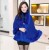 European and American coats knitted shawl cape in autumn and winter long fur knitted cloak in the wind