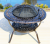 Cast Aluminum Outdoor Desk-Chair Combination Outdoor Courtyard Barbecue Oven 5/Five-Piece Iron Aluminum Alloy Table