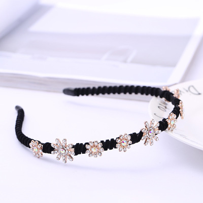 Fashion trend water drill ladies headband alloy set diamond retro headband bride headband headband manufacturer direct sales