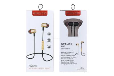 New style sq-bt01 headset with ear-piercing motion