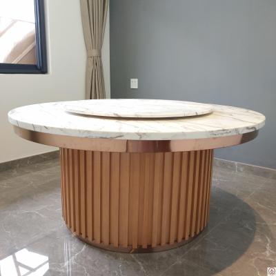 Shanghai clubhouse new Chinese style marble table villa living room modern simple table round table