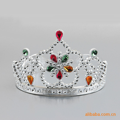 Manufacturer direct selling plastic plating crown hair accessories