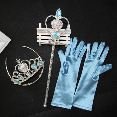 Princess aisha set with snow & ice crown magic wand hair hoop gloves