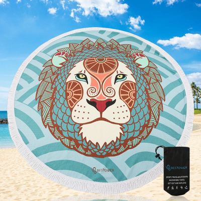 Super fine fiber fast dry towel fabric round towel yoga towel high-end export Europe and America