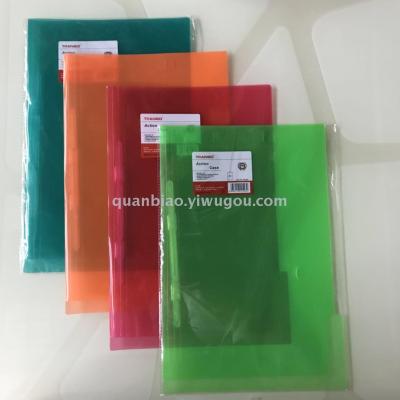 TRANBO translucent PP file folder FC can punch holes in the report folder
