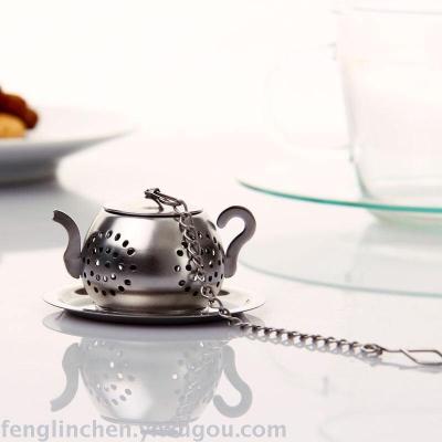 Glass teapot 304 stainless steel tea filter creative tea infuser tea service red tea leakage tea filter flowe