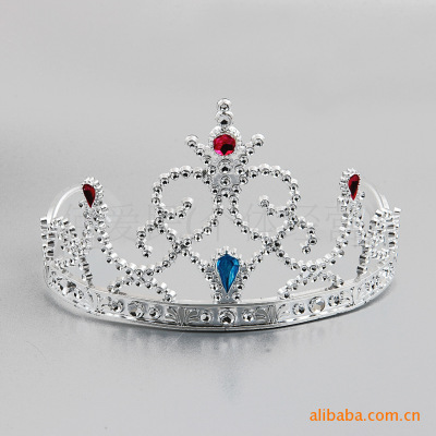 Manufacturer direct selling plastic plating crown hair head decoration day