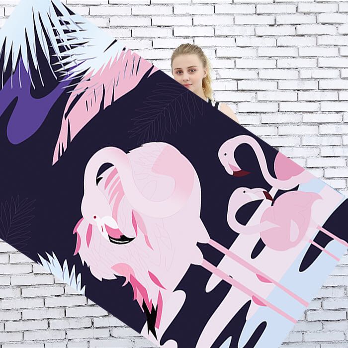 瑜伽巾运动速干巾双面印花素色浴巾可定制规格出口欧美