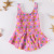 New style girls conjoined triangle comfortable swimsuit small medium and big children skirt type bikini hot spring beach