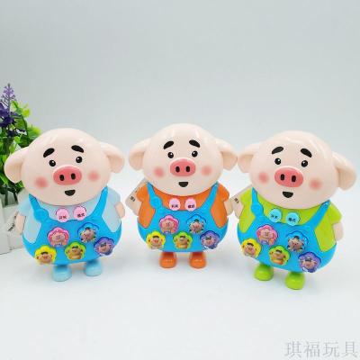 Children's educational electronic organ toys hit the ground mouse machine cute pigs multi-functional 12