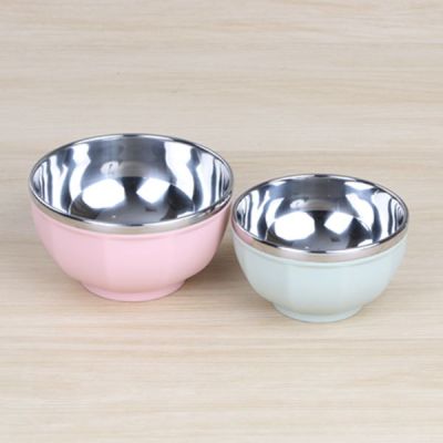 Stainless steel anti-fall anti-scald bowl stainless steel bowl