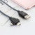Jhl-sj020 nylon weaves a three-part usb data cable and a three-part charging cable for android apple.