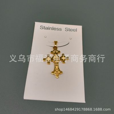 Stainless steel cross Jesus pendant necklace surface corrosion treatment 