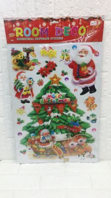 Christmas tree Santa Claus festive decoration hand-made 3D wall sticker