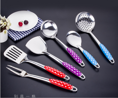 Stainless steel kitchenware six pieces cooking stir - fry dish shovel spoon, kitchen utensils and kitchen utensils