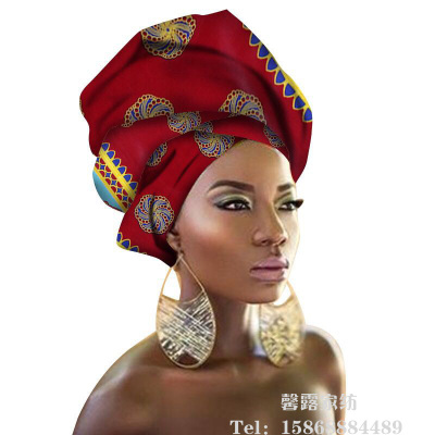 Foreign trade polyester African headscarf batik cloth headscarf American headscarf cross-border e-commerce wholesale