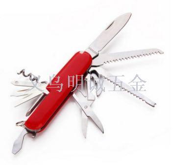 Red multi-function knife, imitation Swiss army knife, Swiss army knife, hemp dot, multi-function knife