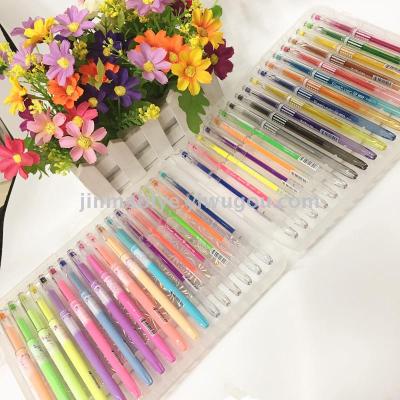 Color neutral pen flash pen fluorescent pen metal pen hand book pen 36 color suit