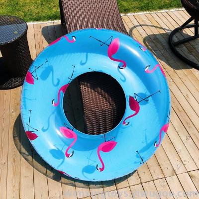 New style small flamingo transparent swim ring adult swim circle 120cm