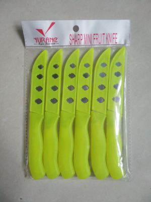 Transparent plastic handle knife set 6PCS