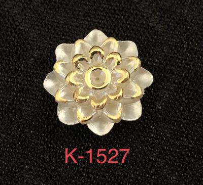 DIY accessories yueliang metal accessories accessories ABS gold-plated edge flower shaped pearl shaped flower