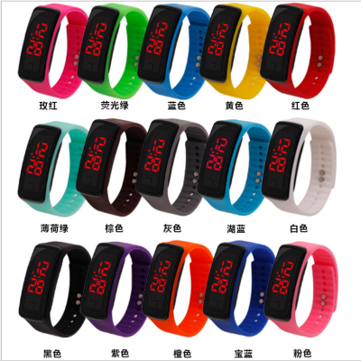 Korean Style LED Electronic Watch Silicone Sports Bracelet & Watch LED Watch