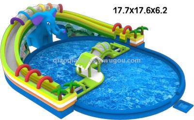 Bracket swimming pool inflatable pool mobile water park project big slide large aquatic amusement equipment