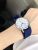 The new style of small fresh college wind silver nail pure color canvas belt boys and girls watch students watch
