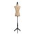 Female Mannequin Torso with Wood Tripod Stand Base,Pinnable Dress Form Body Clothing Display