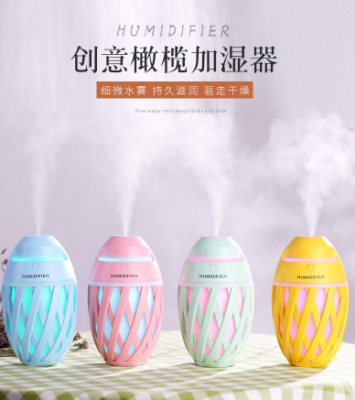 Olive humidifier USB car silent bedroom purifier aromatherapy machine seven color small night light