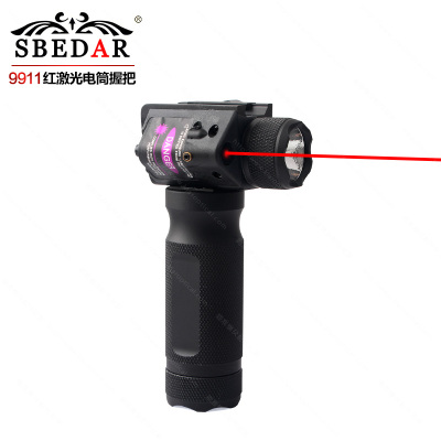 Metal grip torch LED high light explosion lightning bolt red laser integrated sight