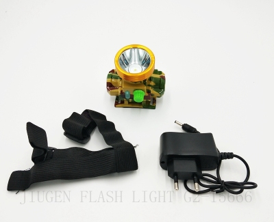 Wy-801 w aluminum light cup camouflage color aluminum battery headlamp with wy-801 w long torch
