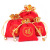 Spot Goods Red Blessing Word Flannel Bag 7*9 Fu Character Drawstring Flannel Bag Buddha Beads Storage Jinkou Flannel Bag Log