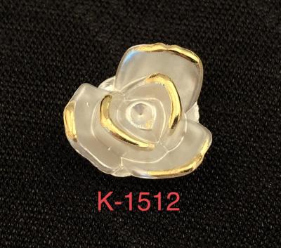 DIY accessories accessories yueliang metal accessories ABS gold-plated edge floral pearl imitation abnormity k1512