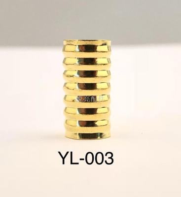 DIY yueliang accessories accessories colorful tube iron aluminum cylinder wholesale black dirty braid hair metal  003