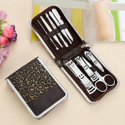 Stainless steel nail clipping suit beauty eyebrow clip manicure tool factory 