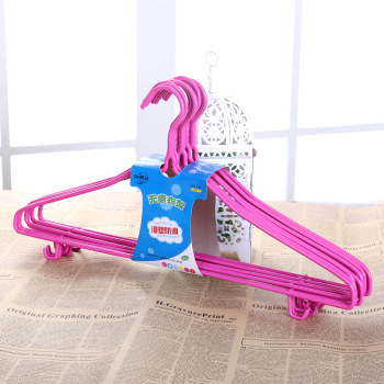 Clothes Hanger Non-Slip Clothes Hanger Duomei 10 Plastic Dipping Clothes Hanger Yiwu Ten Yuan Store Distribution Supply