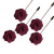 Factory direct sale of high - grade cloth art handmade camellia long brooch brooch