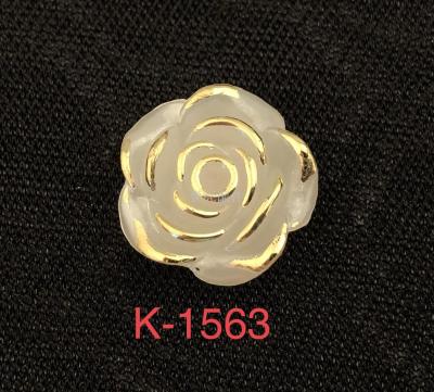 DIY accessories accessories yueliang metal accessories ABS gold-plated edge flower shaped pearl imitation K1563