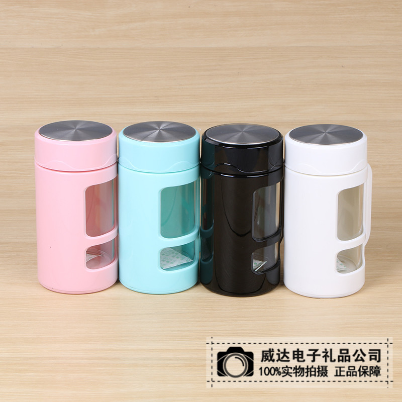 网红创意玻璃保温杯水杯 带把手玻璃杯