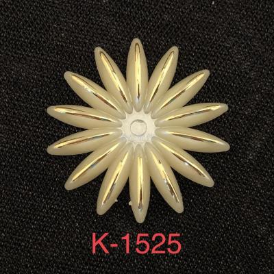DIY accessories accessories yueliang metal accessories ABS gold-plated edge floral pearl imitation abnormity K1525