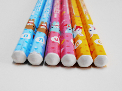 HB 2B Pencil Strip Stick Top Mantle Pencil round Hexagonal Triangle Pencil Children's Gum Pencil