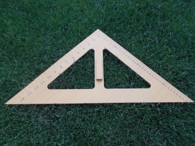 Wooden Triangular Plate Teaching Instrument Wooden Ruler