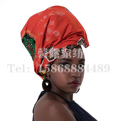 Foreign trade polyester African headscarf batik cloth headscarf American headscarf cross-border e-commerce wholesale